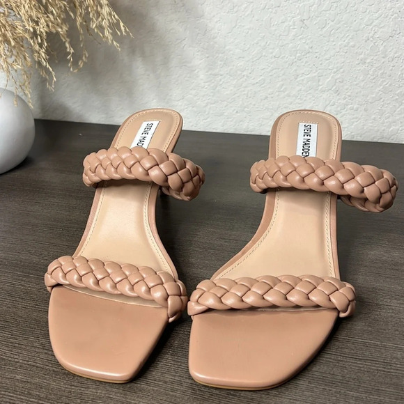 STEVE MADDEN Prema Braided Heel Sandals Womens Sizes 11, 12 & 13 M - Picture 3 of 10
